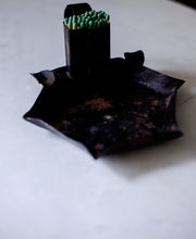Load image into Gallery viewer, Antique Metal Votive Holder and Match Strike