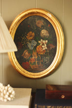 Load image into Gallery viewer, Antique Gold Gilt Floral Still Life