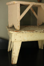 Load image into Gallery viewer, Chippy Handmade Antique Stool