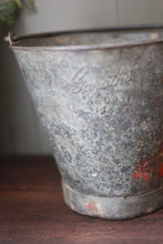 Load image into Gallery viewer, Antique Galvanized Fire Bucket No. 2
