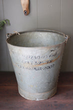 Load image into Gallery viewer, Antique Galvanized Fire Bucket No. 1