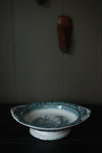 Load image into Gallery viewer, Early Century Ironstone Transferware Pedestal Bowl