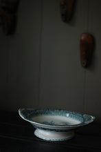 Load image into Gallery viewer, Early Century Ironstone Transferware Pedestal Bowl