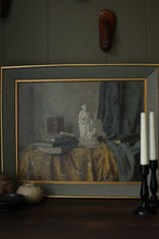 Load image into Gallery viewer, Vintage Linen Framed Oil Impressionist Art

