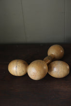 Load image into Gallery viewer, 1920&#39;s Wooden Dumbbell Pair
