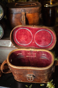 Antique English Binoculars with Original Leather Case