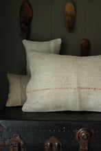 Load image into Gallery viewer, Vintage Slubby Striped Hemp Pillow Cover
