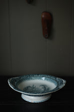 Load image into Gallery viewer, Early Century Ironstone Transferware Pedestal Bowl

