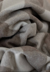Recycled Wool Blanket in Tartan