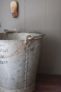 Antique Galvanized Fire Bucket No. 1