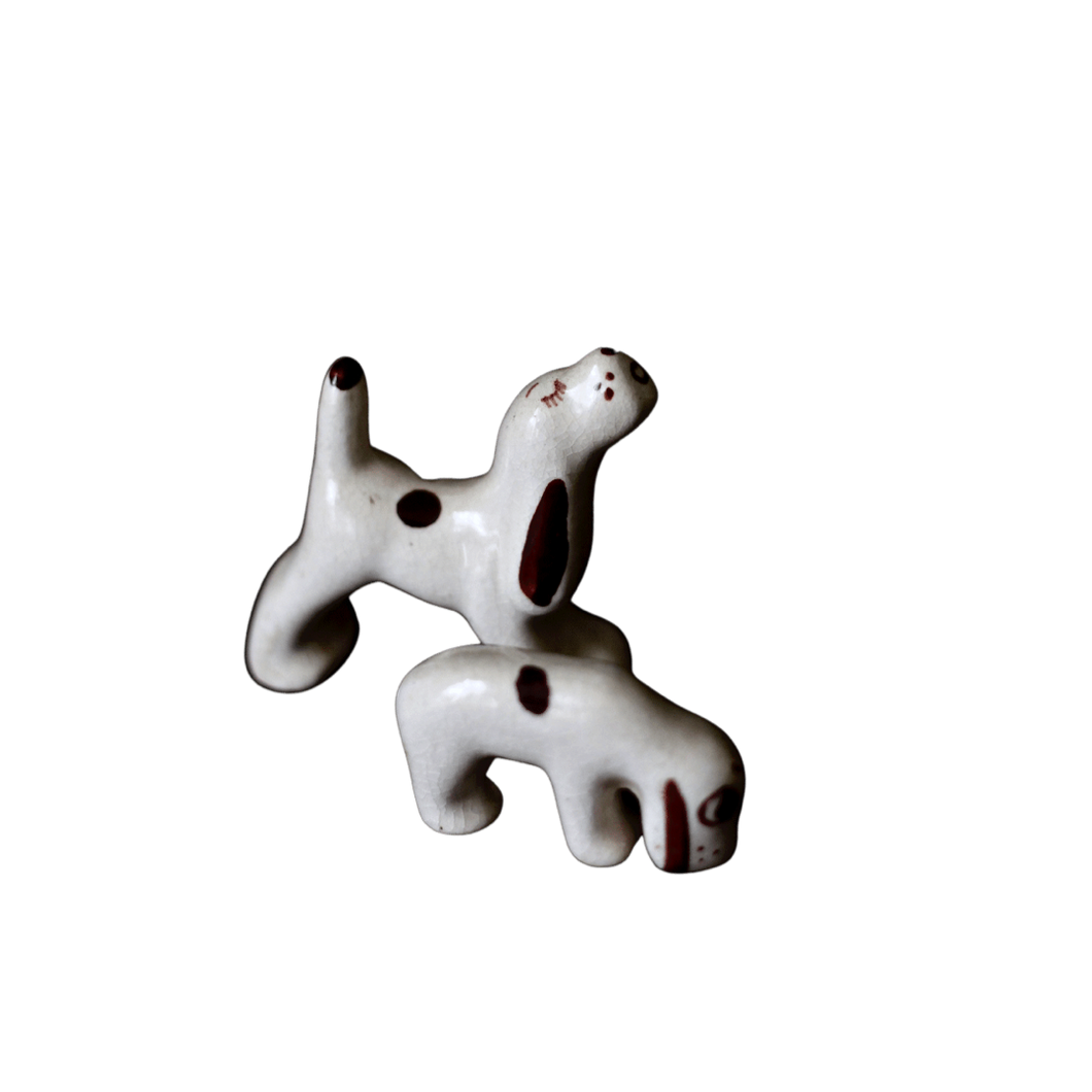 Vintage Whimsical Ceramic Dog Figurines