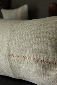 Vintage Slubby Striped Hemp Pillow Cover